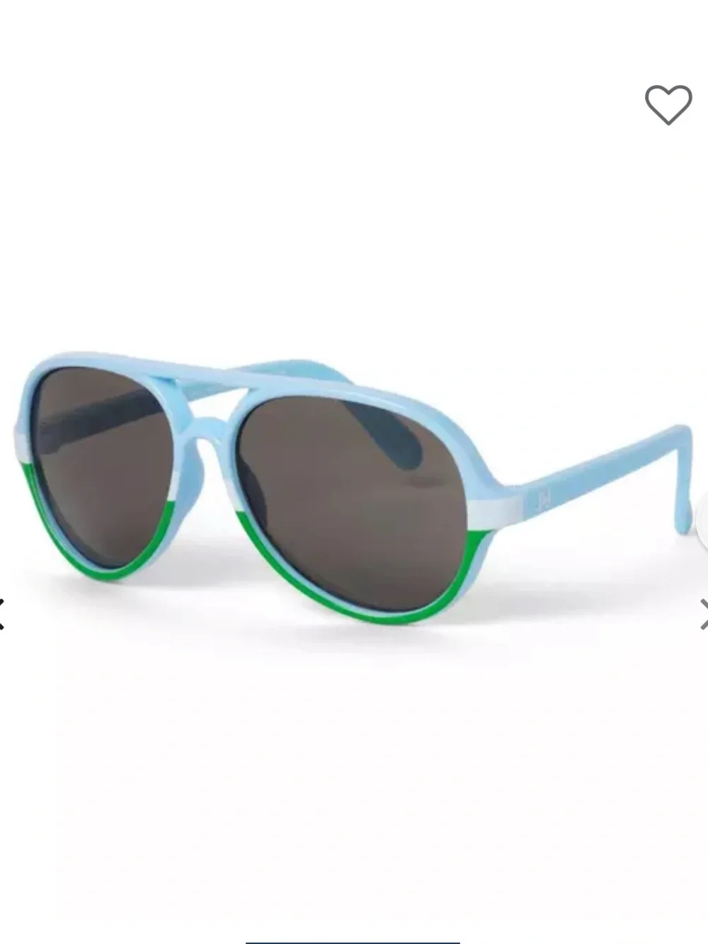 Janie and Jack Kids Light Blue and Green Aviator Sunglasses
